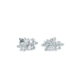 Lab Grown Diamond Cluster Stud Earrings, 14K Gold