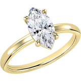2 Carat Marquise Lab Grown Diamond Engagement Ring, 14K Rose Gold