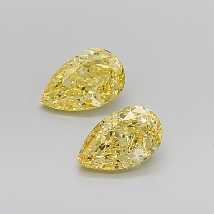 Loose Diamond Pear Shape Yellow Gemstone Lab-grown Diamond
