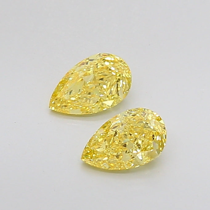 Loose Diamond Pear Shape Yellow Gemstone Lab-grown Diamond