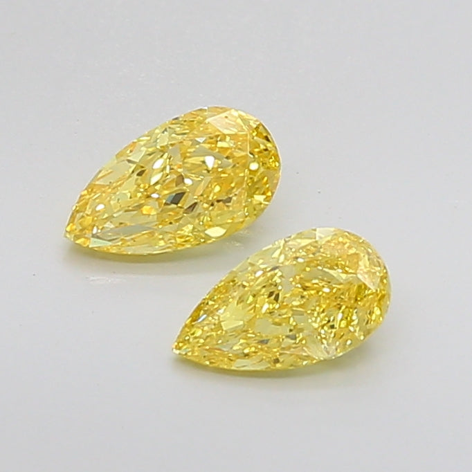 Loose Diamond Pear Shape Yellow Gemstone Lab-grown Diamond