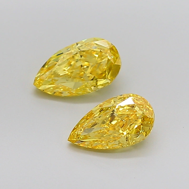 Loose Diamond Pear Shape Yellow Gemstone Lab-grown Diamond