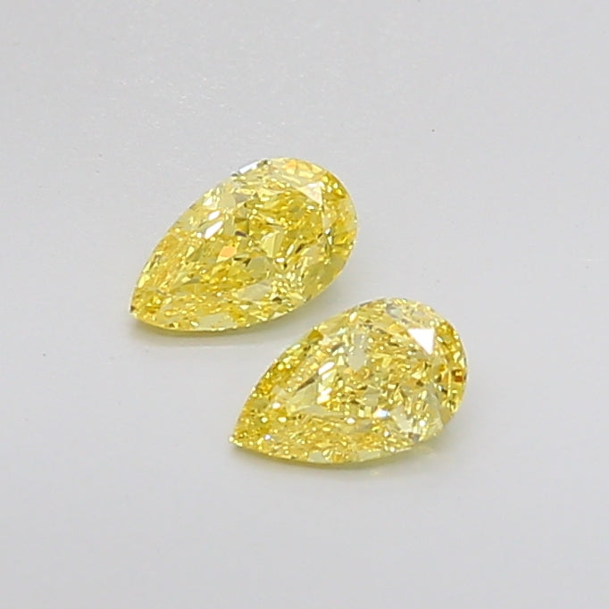 Loose Diamond Pear Shape Yellow Gemstone Lab-grown Diamond