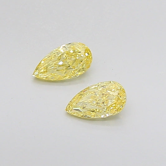 Loose Diamond Pear Shape Yellow Gemstone Lab-grown Diamond