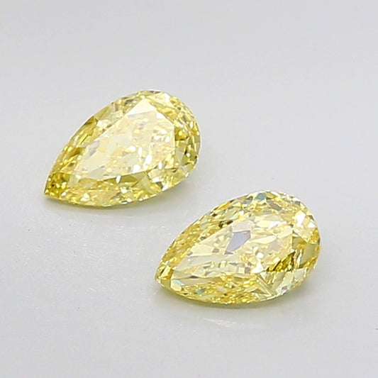 Loose Diamond Pear Shape Yellow Gemstone Lab-grown Diamond