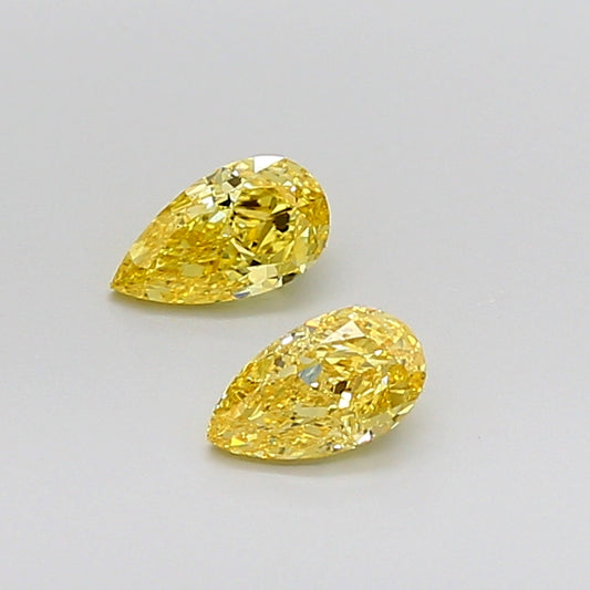 Loose Diamond Pear Shape Yellow Gemstone Lab-grown Diamond
