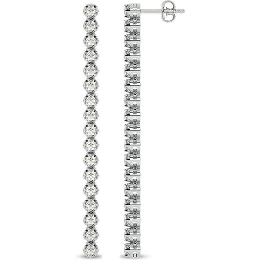 Dangling Diamond Earrings for Women | 10K Solid Gold Lab Grown Diamond Earrings | Ideal Gift for Her - Future Jewelry