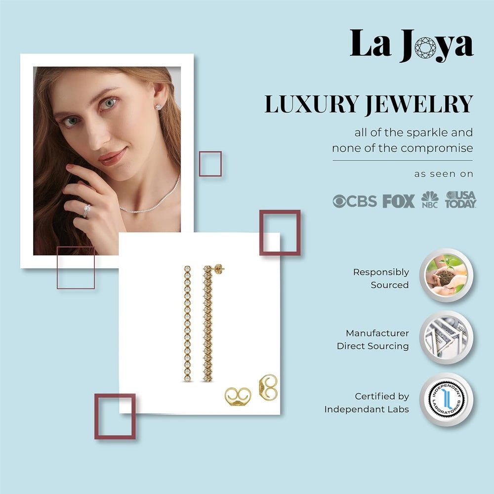 Dangling Diamond Earrings for Women | 10K Solid Gold Lab Grown Diamond Earrings | Ideal Gift for Her - Future Jewelry