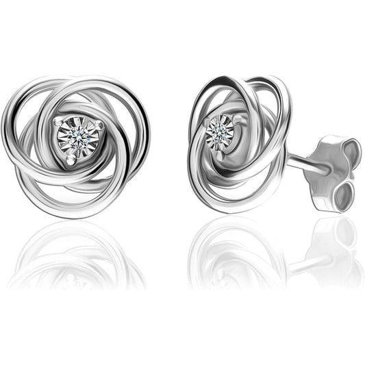 Diamond Stud Earrings for Women in Sterling Silver - Future Jewelry