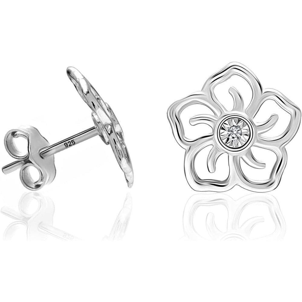 Diamond Stud Earrings for Women in Sterling Silver - Future Jewelry