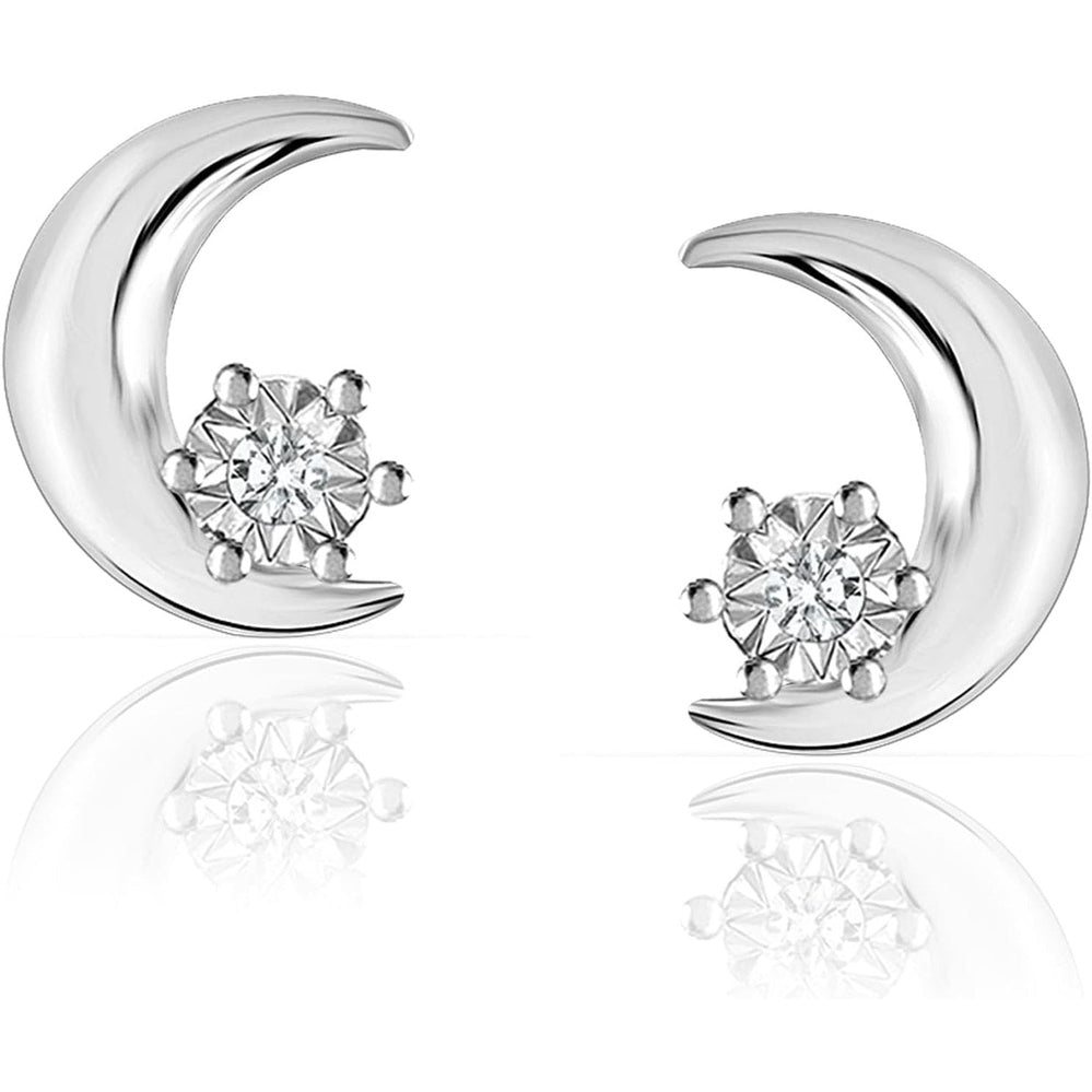 Diamond Stud Earrings for Women in Sterling Silver - Future Jewelry