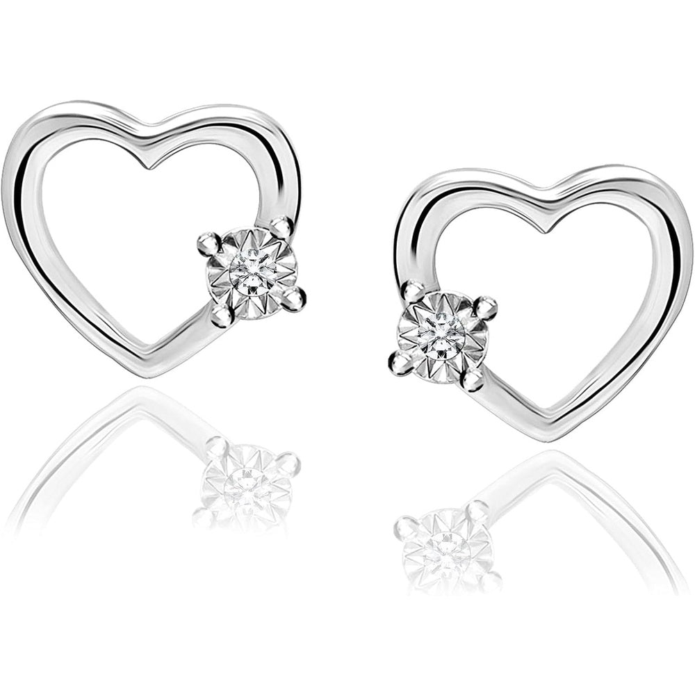 Diamond Stud Earrings for Women in Sterling Silver - Future Jewelry