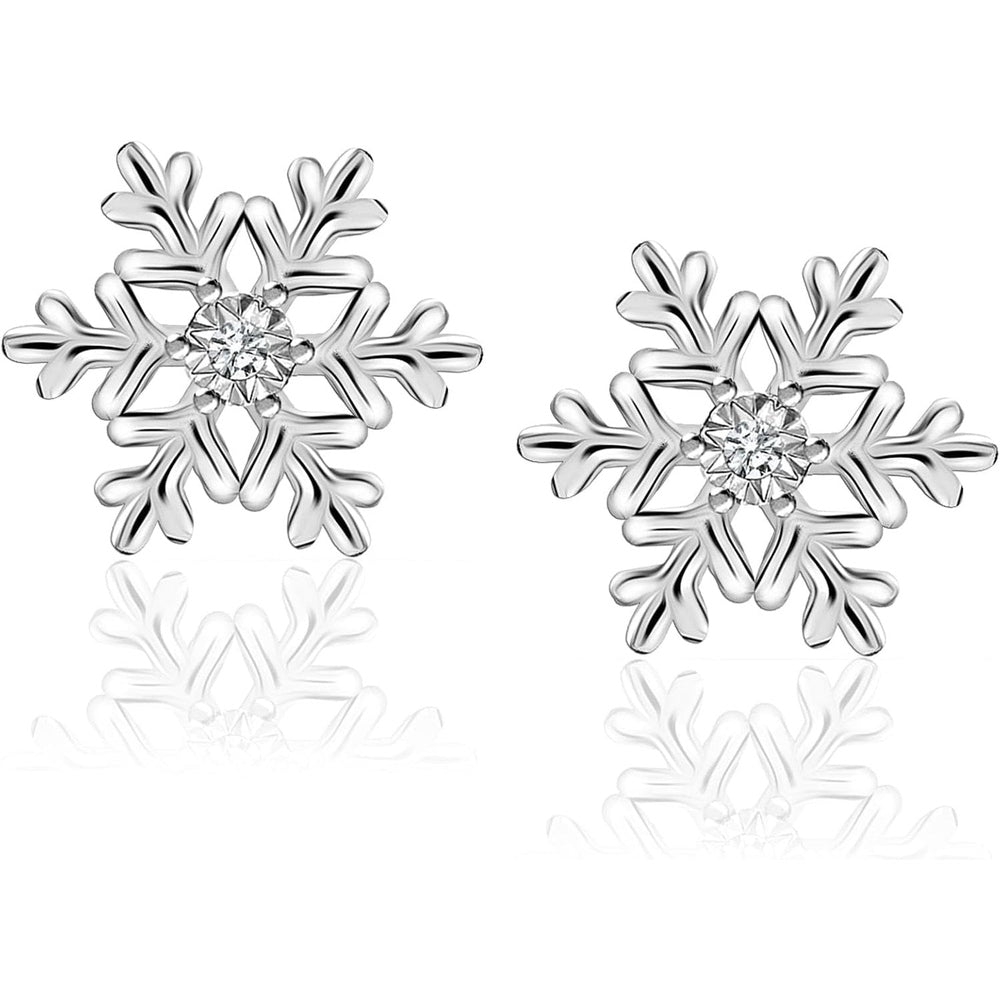 Diamond Stud Earrings for Women in Sterling Silver - Future Jewelry