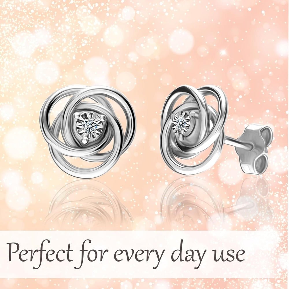 Diamond Stud Earrings for Women in Sterling Silver - Future Jewelry