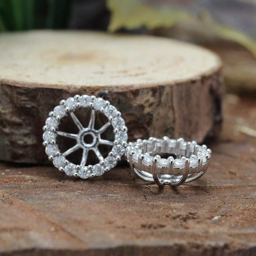 Earring Jackets for Seven Millimeter Studs in 14K Gold - Future Jewelry