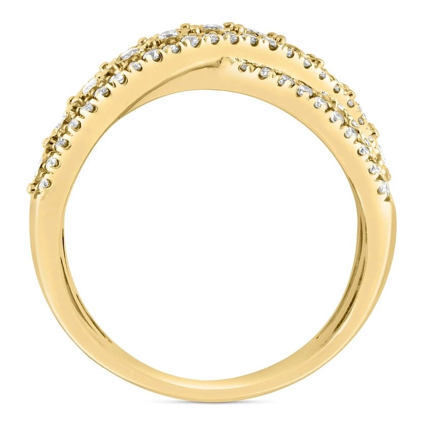 Effy Women's Diamond Round & Baguette Crossover Statement Ring - Future Jewelry
