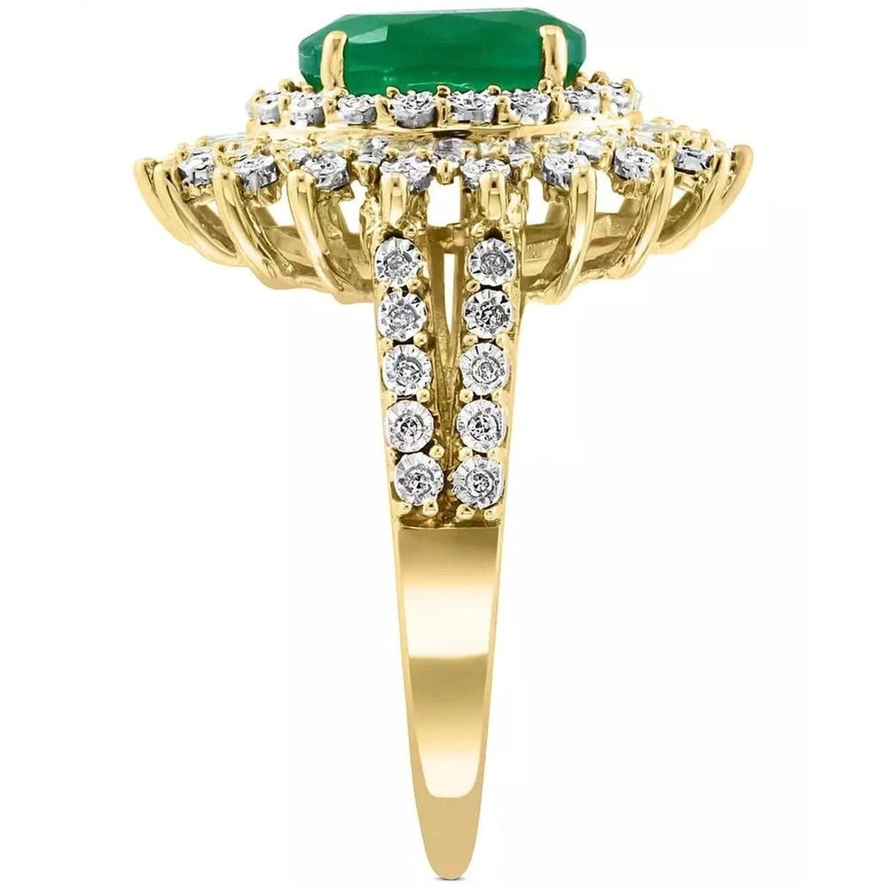 Effy Women’s Ruby Inspired Statement Ring in 14K White Gold with Lab Diamonds - Future Jewelry