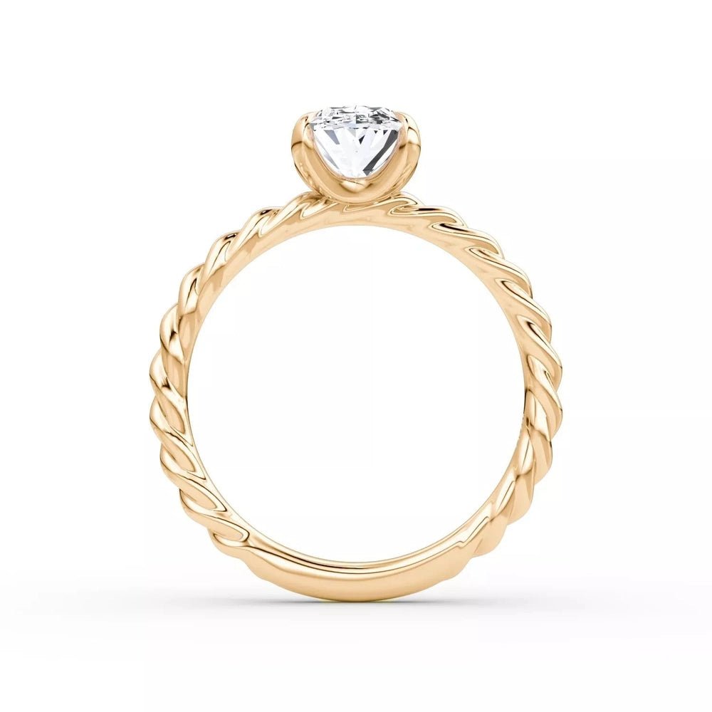 Exquisite 3 - Carat Oval Lab - Created Diamond Engagement Ring - 14K Gold - Future Jewelry