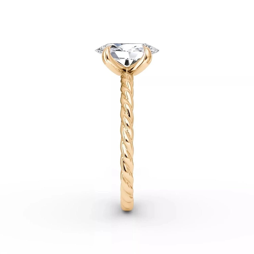 Exquisite 3 - Carat Oval Lab - Created Diamond Engagement Ring - 14K Gold - Future Jewelry