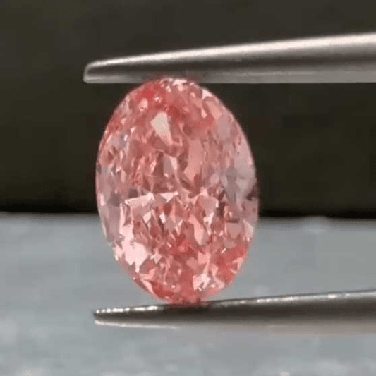 Fancy Vivid Pink Oval Lab Grown Diamond - Future Jewelry