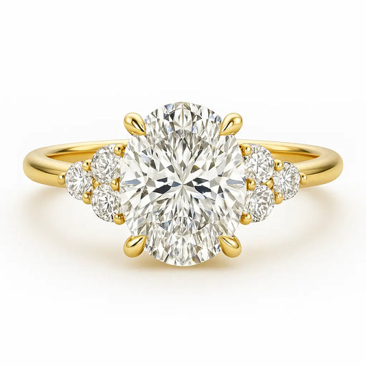 4.6 Carat Lab Diamond Engagement Ring in 14K White Gold Future Jewelry