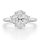 4 Carat Lab Grown Diamond Engagement Ring, 14K Yellow Gold