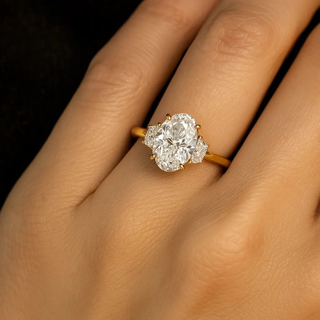 4 Carat Lab Diamond Engagement Ring in 14K Yellow Gold Future Jewelry
