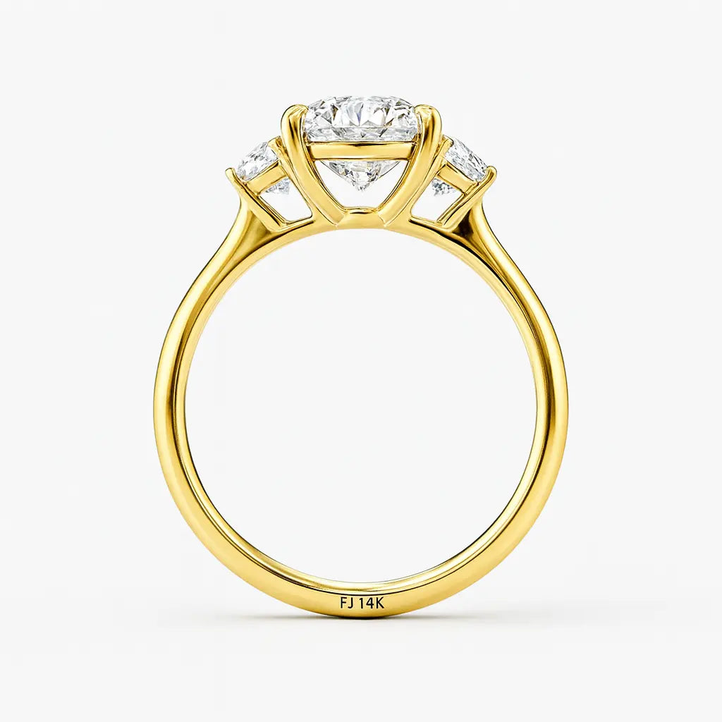 4.00 Carat Oval Lab Grown Diamond Ring in 14K Yellow Gold Future Jewelry