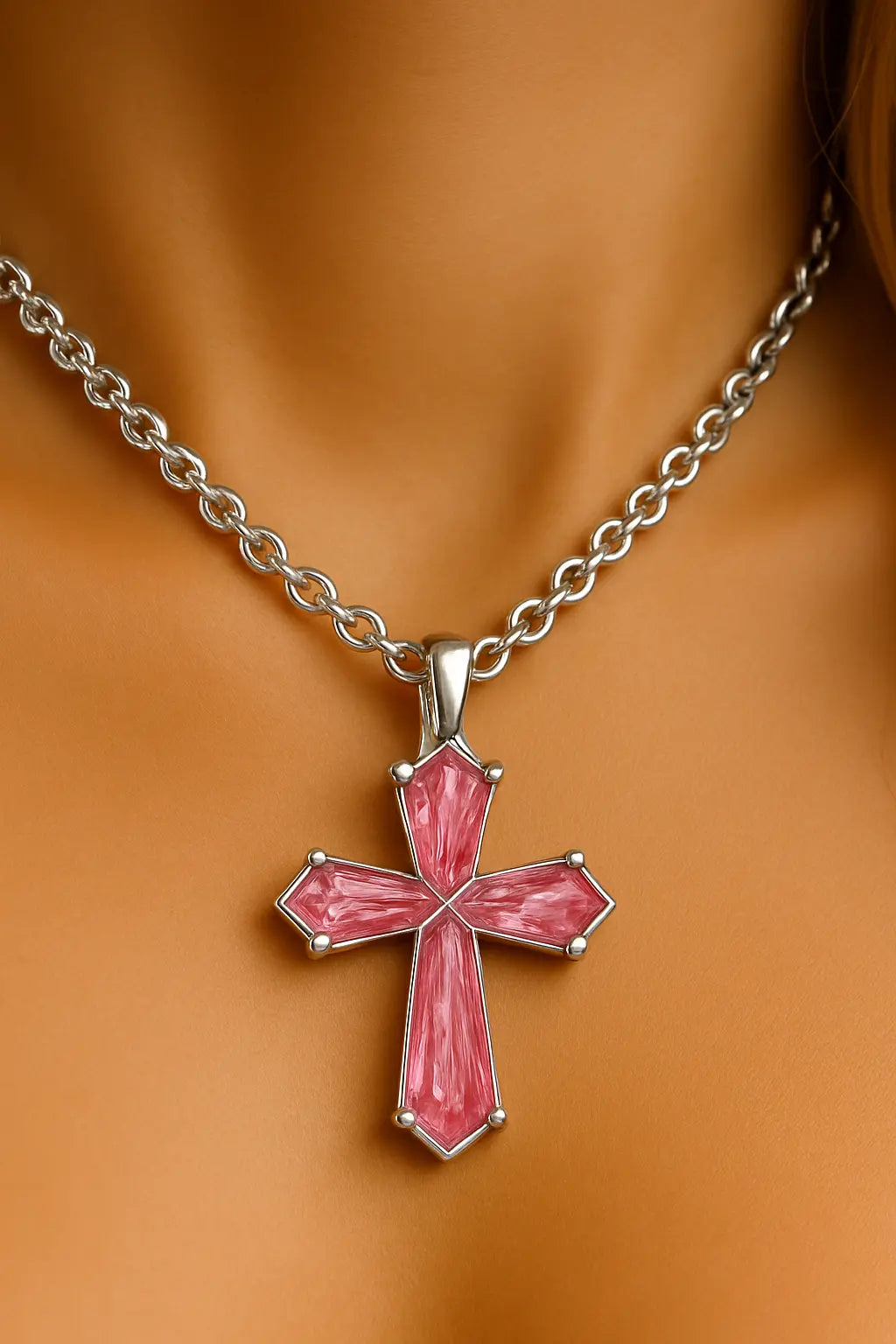 Diamond Cross Necklace or Earrings in White, Yellow, or Pink Gold Future Jewelry