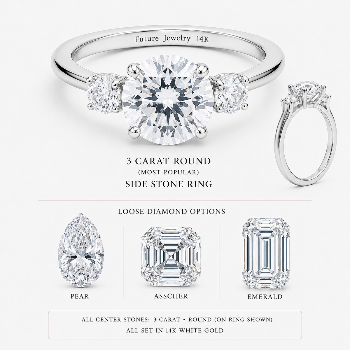The Evolution Ring, Interchangeable Lab Diamond Engagement Ring - Future Jewelry