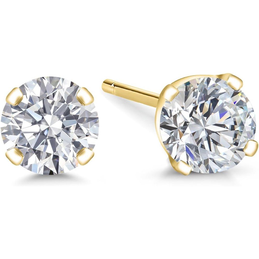 Gem Stone King 0.20 to 1.50 Carat 14K Gold Lab Grown Diamond Stud Earrings | Gold Earrings For Women Men | F - G Color | VS1 - VS2 Clarity - Future Jewelry