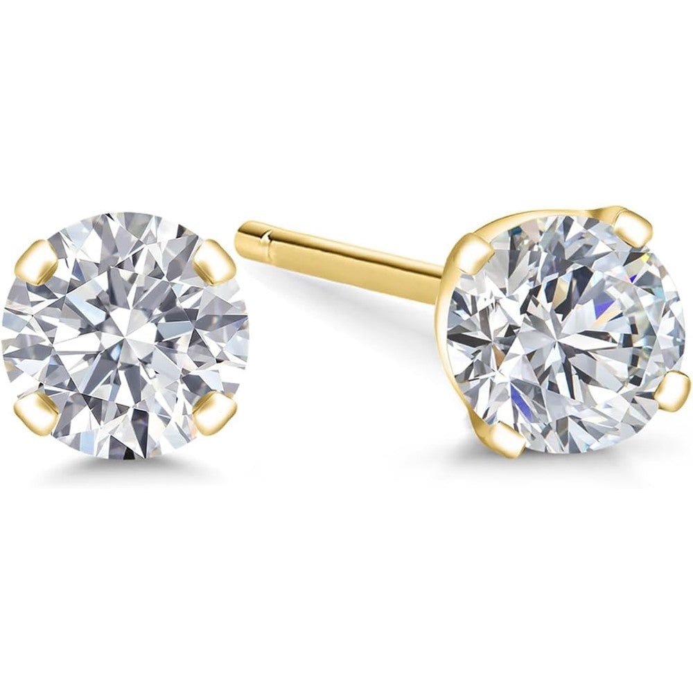 Gem Stone King 0.20 to 1.50 Carat 14K Gold Lab Grown Diamond Stud Earrings | Gold Earrings For Women Men | F - G Color | VS1 - VS2 Clarity - Future Jewelry