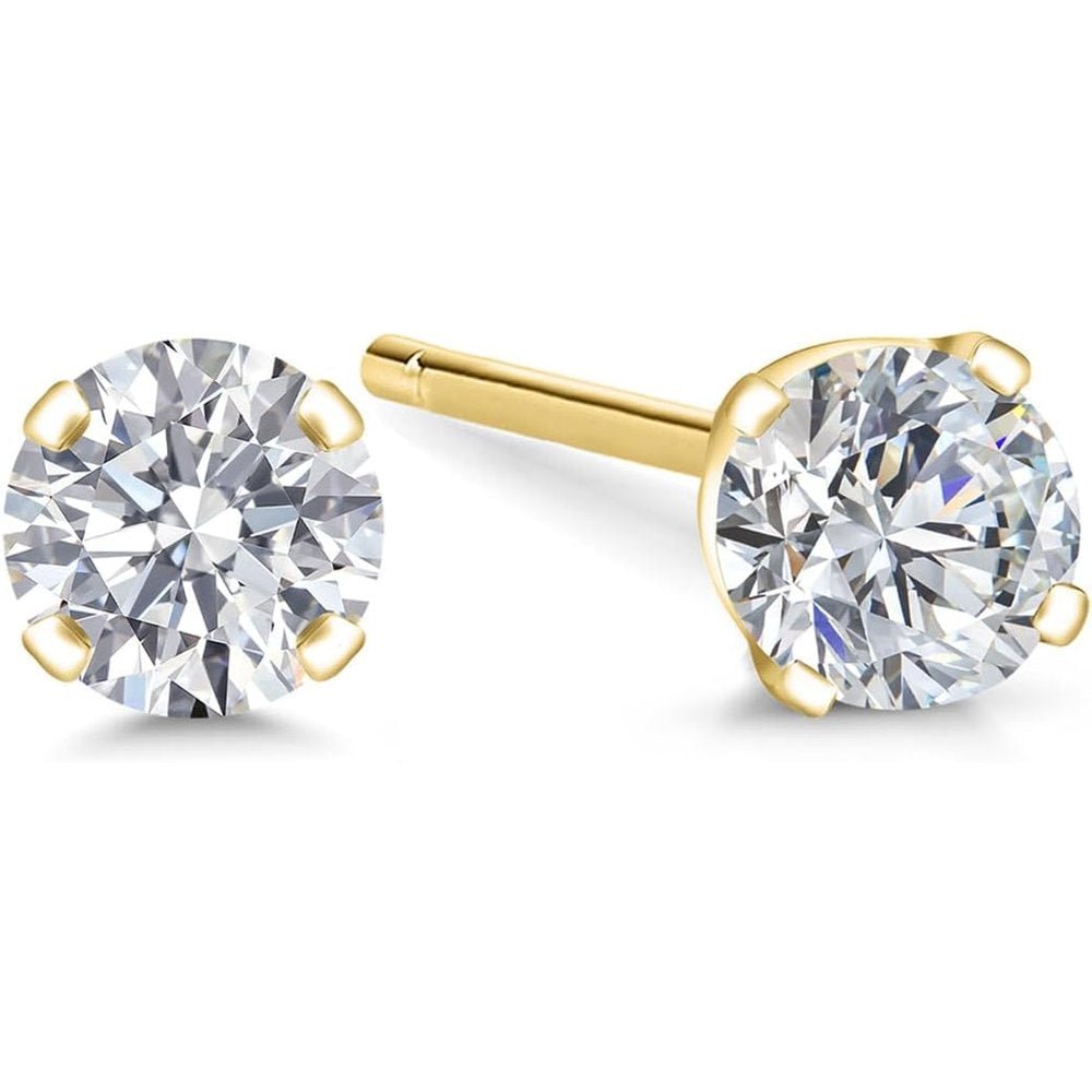 Gem Stone King 0.20 to 1.50 Carat 14K Gold Lab Grown Diamond Stud Earrings | Gold Earrings For Women Men | F - G Color | VS1 - VS2 Clarity - Future Jewelry