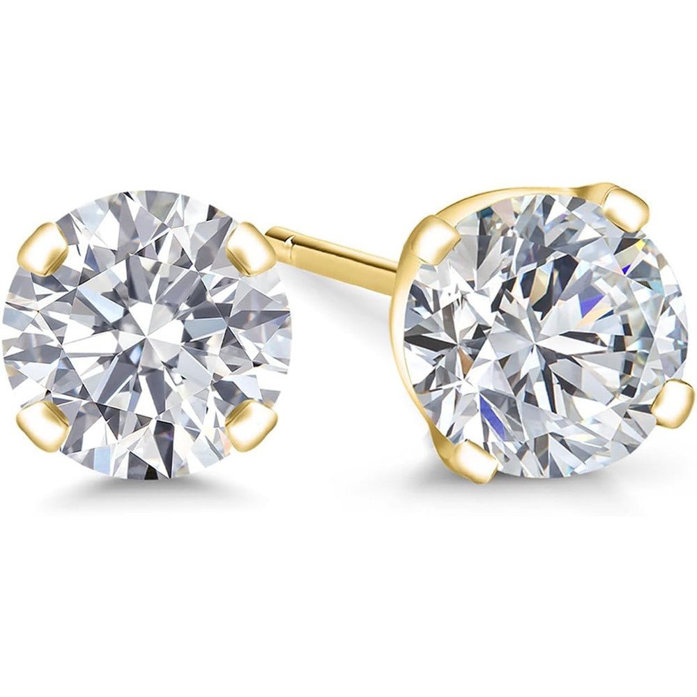 Gem Stone King 0.20 to 1.50 Carat 14K Gold Lab Grown Diamond Stud Earrings | Gold Earrings For Women Men | F - G Color | VS1 - VS2 Clarity - Future Jewelry