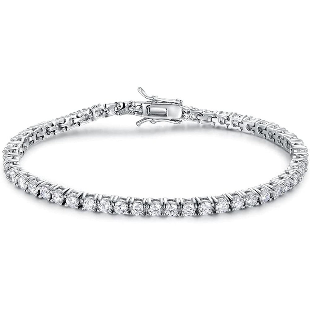 Gemsme 18K White/Yellow Gold 3.0 lab grown diamond Classic Tennis Bracelet for Women and Men 6 - 9 Inches - Future Jewelry