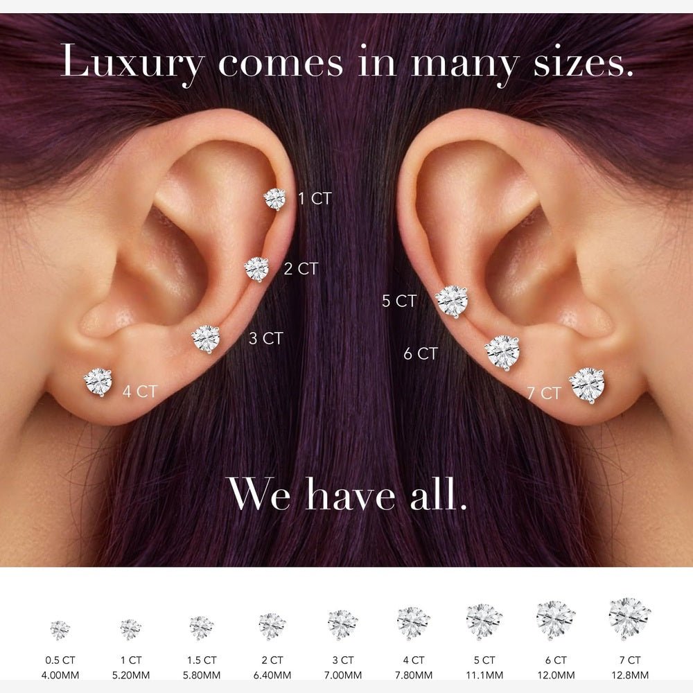 Gold Screw Back Diamond Earrings for Women – Gift Box - Future Jewelry
