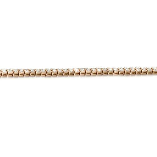 Golden Lumina 7.11 Carat Emerald Cut Lab Grown Diamond Tennis Bracelet in 14K Yellow Gold - Future Jewelry