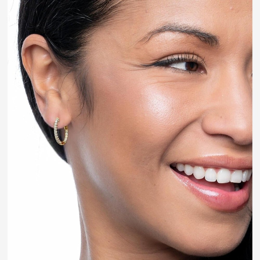 Half Carat Lab Grown Diamond Hoop Earrings in 14K Gold - Future Jewelry