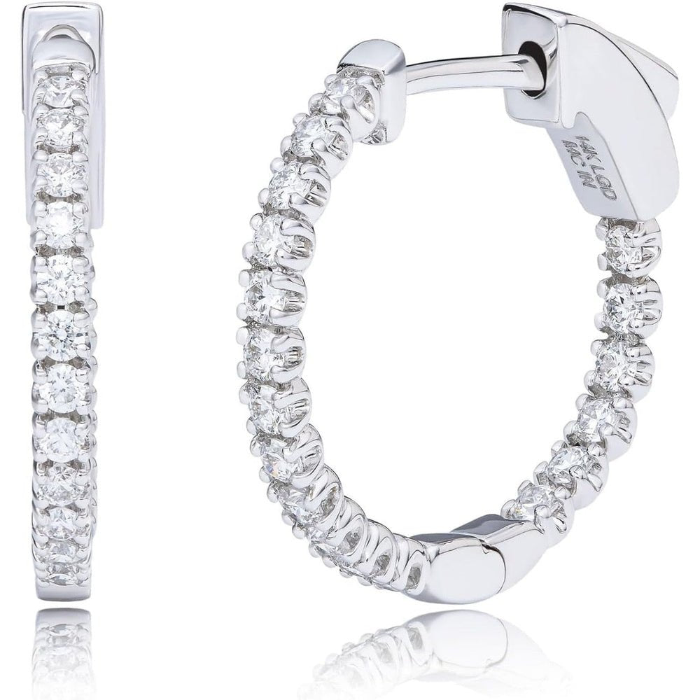 Half Carat Lab Grown Diamond Hoop Earrings in 14K Gold - Future Jewelry