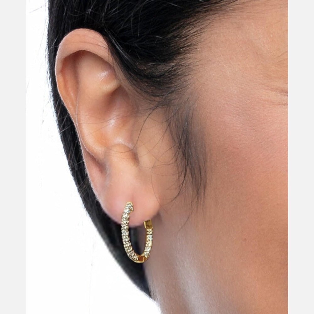 Half Carat Lab Grown Diamond Hoop Earrings in 14K Gold - Future Jewelry