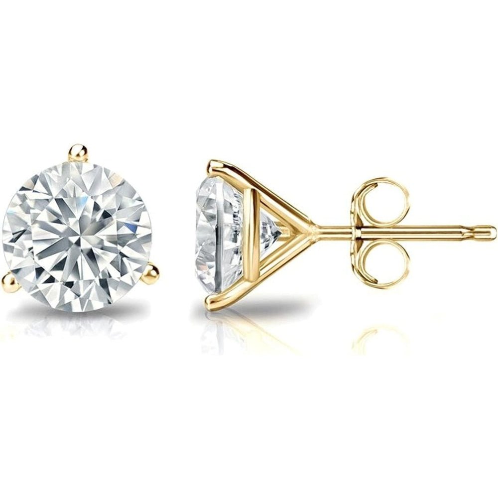 Half to Five Carat Lab Grown Diamond Stud Earrings in 14K Gold - Future Jewelry