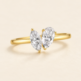 Pear and Marquise Lab Grown Diamond Eternity Ring, 18K Yellow Gold