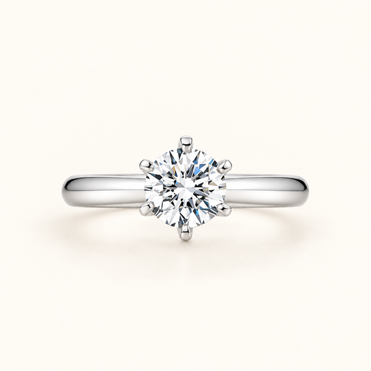 18K White Gold Round Brilliant Cut Lab Grown Diamond Eternity Ring in white gold - Future Jewelry