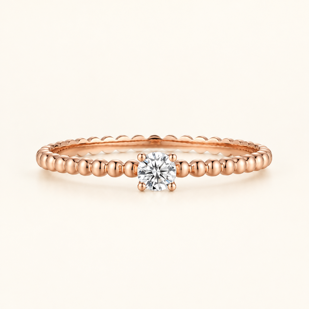 Lab Grown Diamond Engagement Ring in 18K Rose Gold - Future Jewelry