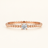 Lab Grown Diamond Engagement Ring, 18K Rose or White Gold