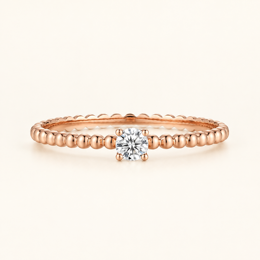 Lab Grown Diamond Engagement Ring in 18K Rose Gold - Future Jewelry