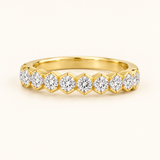 Lab Grown Diamond Eternity Band, 18K White and Yellow Gold