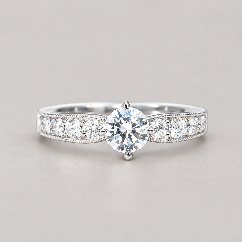 The Emerald Diamond Glamour Ring in White Gold in 14K white gold - Future Jewelry