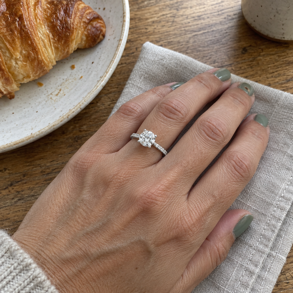 3 Carat Lab-Grown Diamond Engagement Ring in 14K White Gold - Future Jewelry