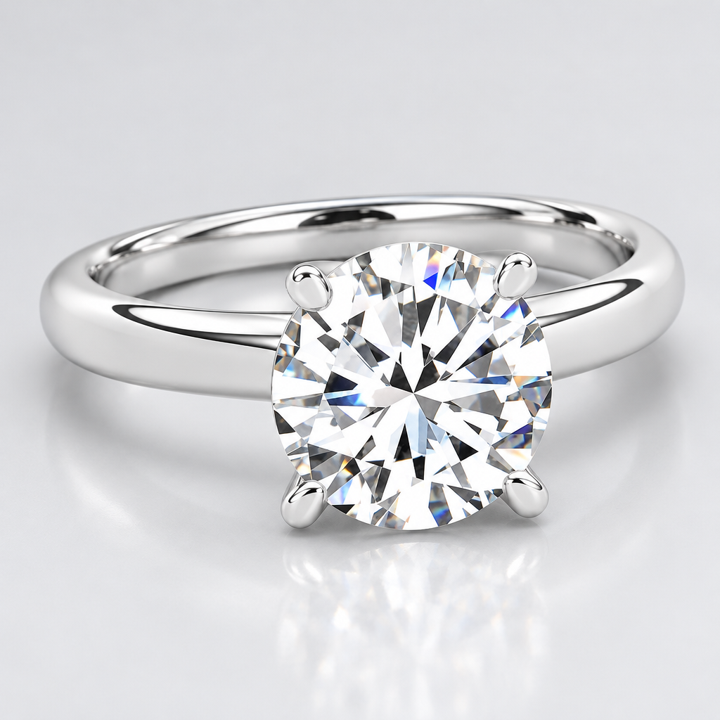 5 Carat Lab Grown Diamond Engagement Ring in Platinum - Future Jewelry